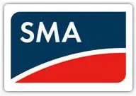 A blue and red logo for sma